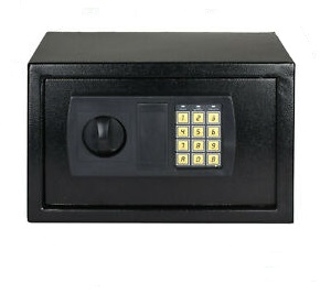 CAJA FUERTE 30 CM X 20 CM X 20 CM ELECTRONICA NEGRO REF. CF-1001N MARCA HUNTER