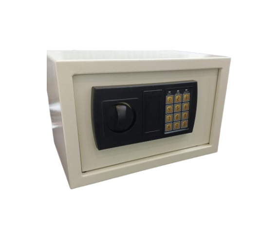 CAJA FUERTE 30 CM X 20 CM X 20 CM ELECTRONICA BLANCO REF. CF-1001 MARCA HUNTER