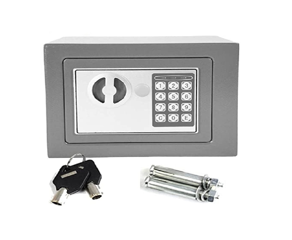 CAJA FUERTE 23 CM X 17 CM X 17 CM ELECTRONICA GRIS REF. CF-1003G MARCA HUNTER