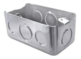 CAJETIN RECTANGULAR METALICO DE 4" X 2" PARA EMPOTRAR CAL 26 REF. T7101-015 MARCA INDUMA