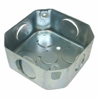 CAJETIN OCTOGONAL METALICO DE 4" CAL 26 PARA EMPOTRAR REF. T7101-017 MARCA INDUMA