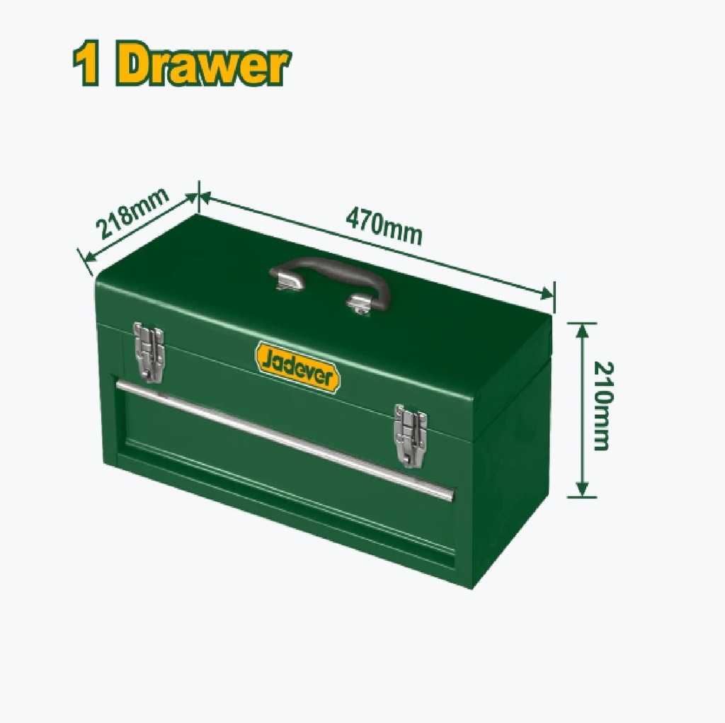 CAJA DE HERRAMIENTA 18.5" METALICA CON GAVETA REF. JDTB8A22 / 203540 MARCA JADEVER