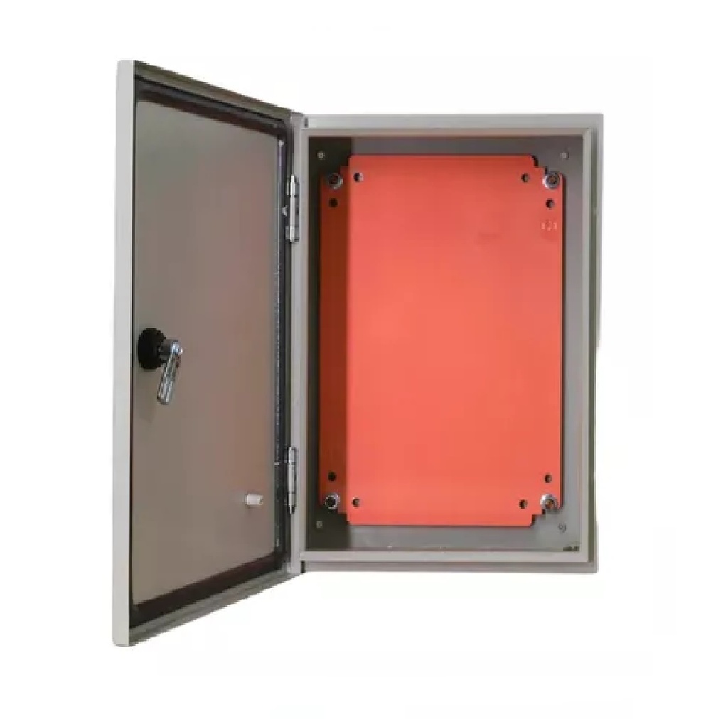 CAJA DE CONTROL ELECTRICO DE 40 X 30 X 15 CM C/ COMPUERTA Y CERRADURA REF. 128002 MARCA MOTINDUSTRIA