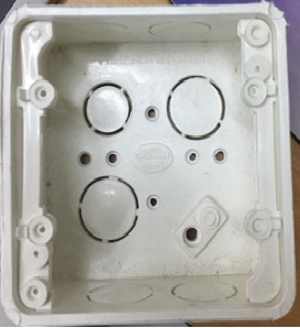 CAJETIN PLASTICO DOBLE TIPO CONDUIT DE 4" X 4" (CUADRADA) REF. 927704 MARCA PAVCO