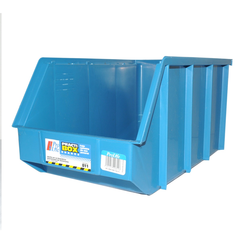 CAJA APILABLE GRANDE PRACTIC BOX ( 37 CM X 22 CM X 19 CM ) COLOR AZUL REF. 811-6 MARCA PRO-LIFE
