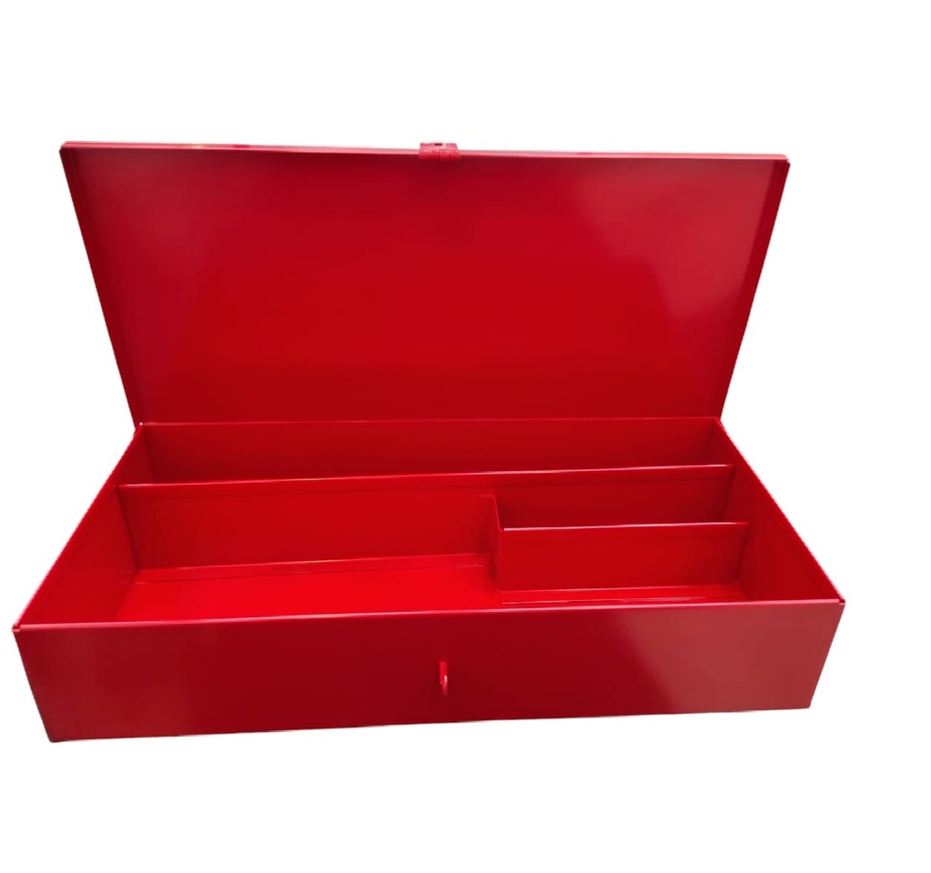 CAJA DE HERRAMIENTA 20" (52,5 X 21 X 9 CM) METALICA RESISTENTE COLOR ROJO REF. J5695 MARCA PROTO