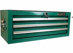 CAJA DE HERRAMIENTA METALICA CON 3 CAJONES / BANDEJA ( 67 x 31 x 26 cm) REF.95105 MARCA SATA