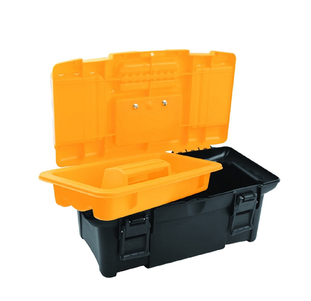 CAJA DE HERRAMIENTAS PLATICA CON COMPARTIMIENTOS Y BANDEJA MOVIL REF 80190 MARCA TOLSEN