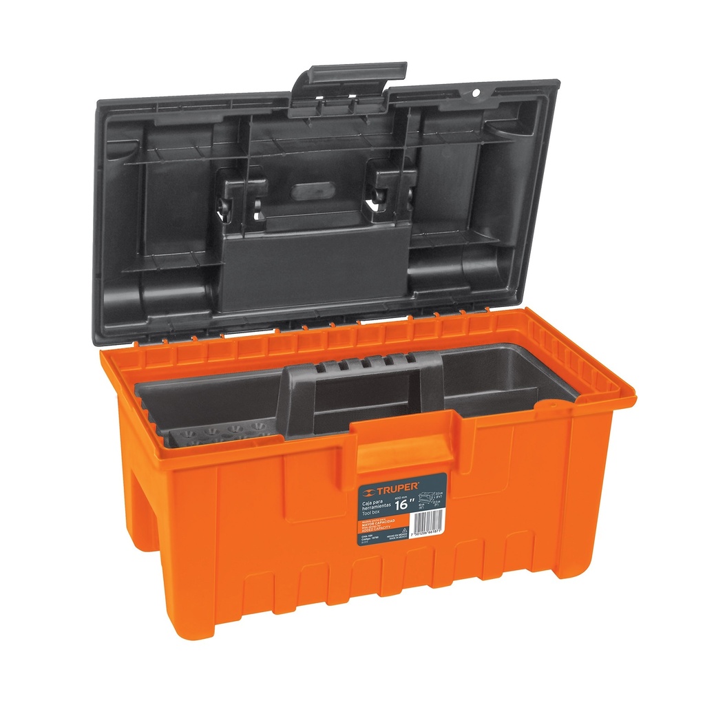CAJA DE HERRAMIENTA C/BANDEJA 14 X 8" MOD.CHA-14N REF.19854 MARCA TRUPER