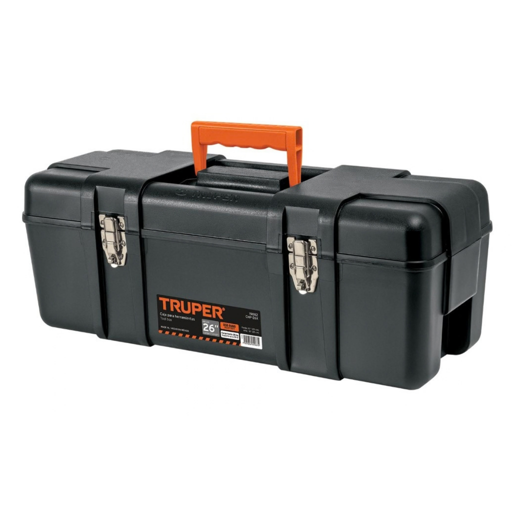 CAJA DE HERRAMIENTAS IND C/BANDEJA - 26 X 11" PLASTICA MOD.CHP-26X REF.19882 MARCA TRUPER