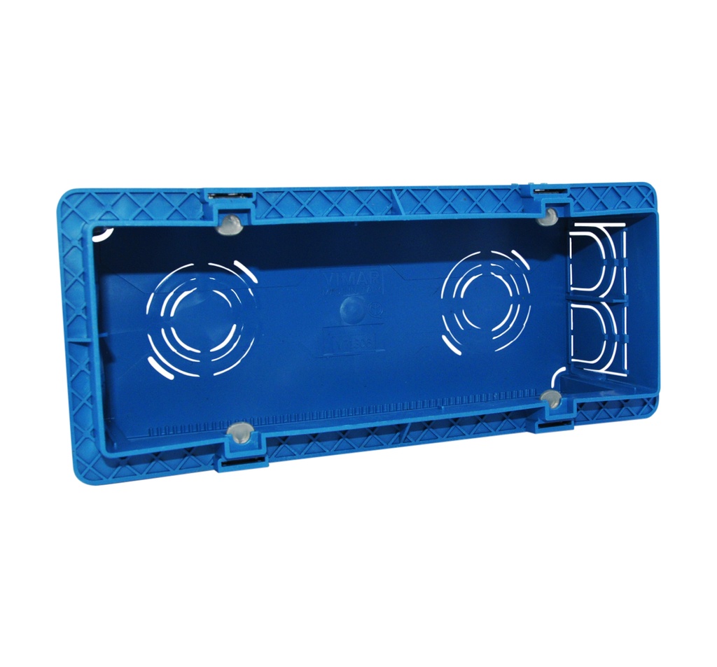CAJETIN DE EMPOTRAR RECTANGULAR 6/7 MODULOS COLOR AZUL REF. V71306 MARCA VIMAR