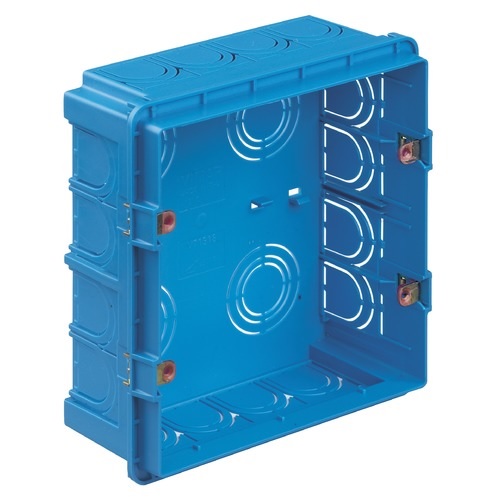 CAJETIN DE EMPOTRAR CUADRADA 8 MODULOS COLOR AZUL REF. V71318 MARCA VIMAR
