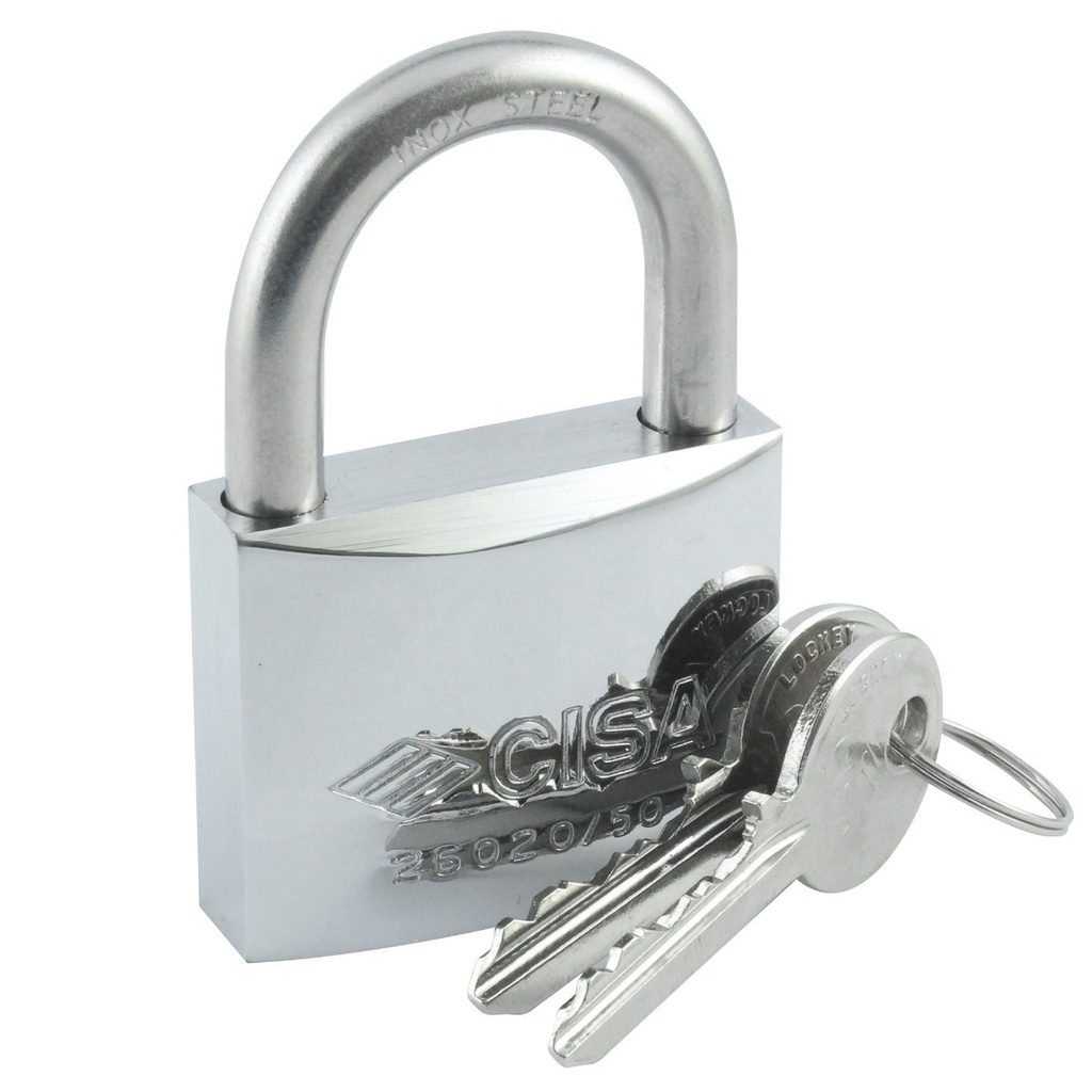 CANDADO PLANO DE ARCO TIPO MARINO DE 60MM COD. 12640087 REF. 001474 MARCA CISA