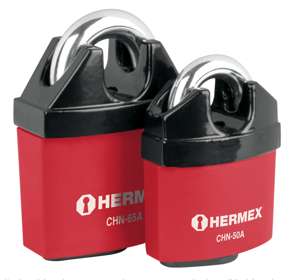 CANDADO DE GANCHO ALTA SEGURIDAD CUBIERTA NYLON 50 MM MOD. CHN-50A REF. 43340 MARCA HERMEX