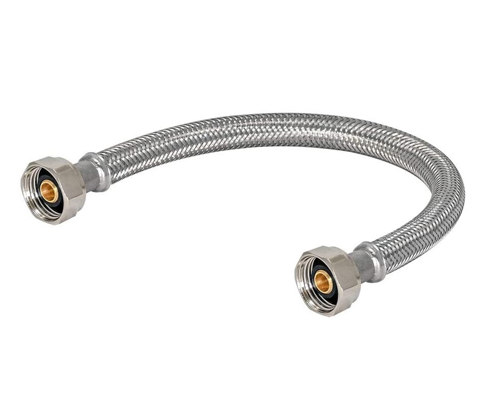 MANGUERA / CANILLA D/ NYLON DE 1/2" X 5/8" X 55 CM PARA WC REF. CAN0304M MARCA METALES ALEADOS