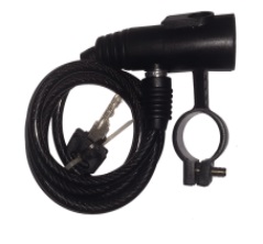 CANDADO DE SEGURIDAD TIPO GUAYA PARA BICICLETA DE 6MMX80CM RECUBIERTO REF. 7453003250850 MARCA RALI