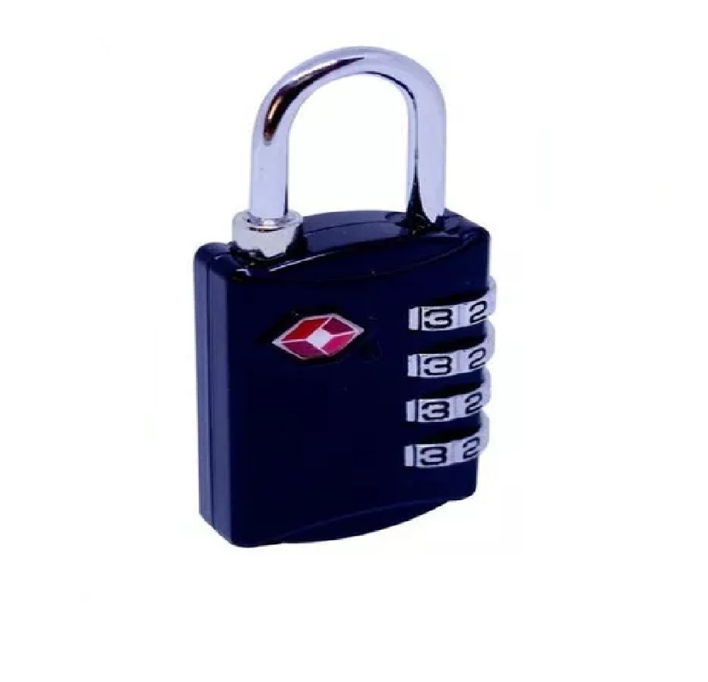 CANDADO DE COMBINACION TSA (4 DIALES) NEGRO MOD. ZCE-3090DY REF. CE0136 MARCA ZOE