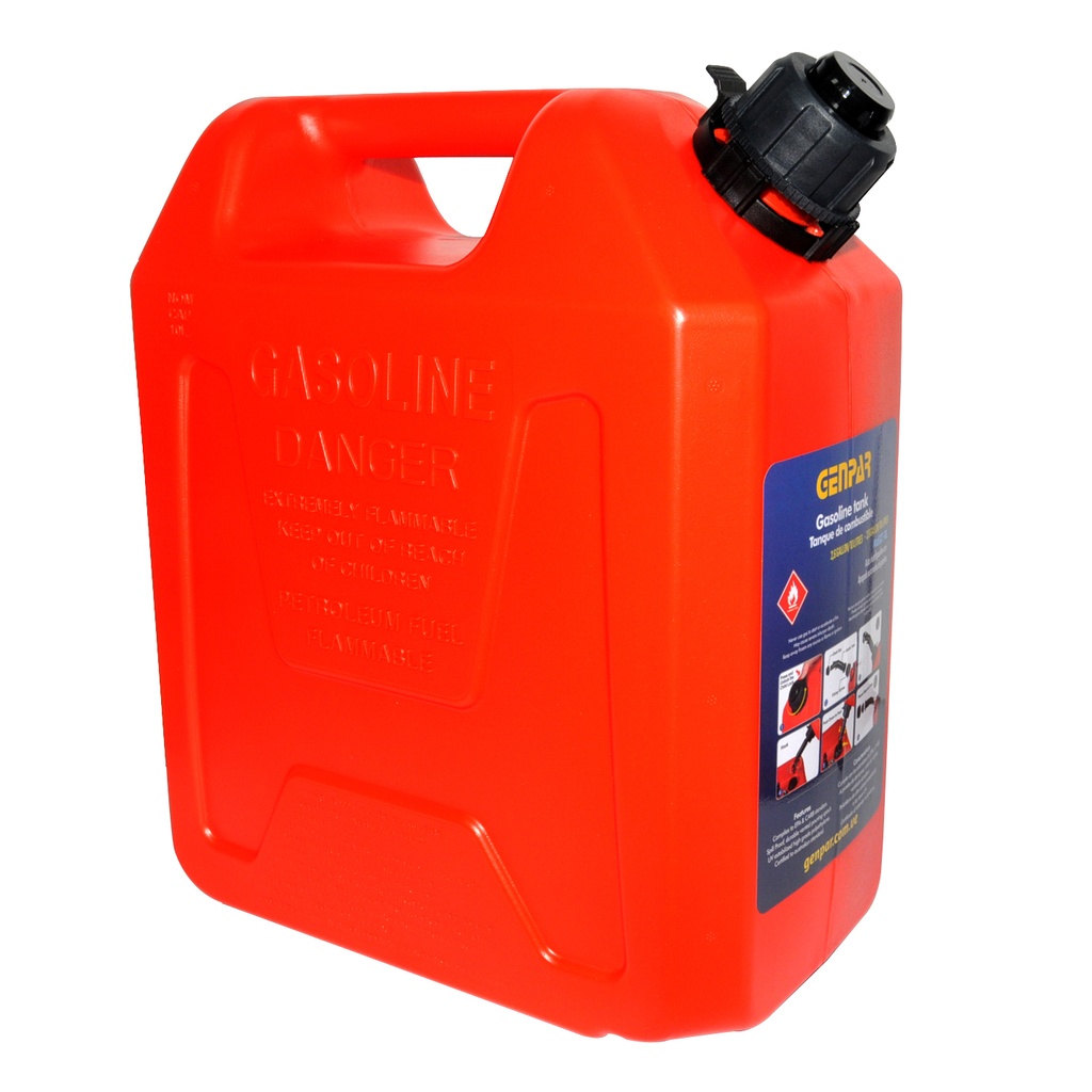 CARBOYA / BIDON MULTIPROPOSITO CAP. 10 LTS ROJO CON TAPA ANTIDERRAME REF. GCT-10L MARCA GENPAR