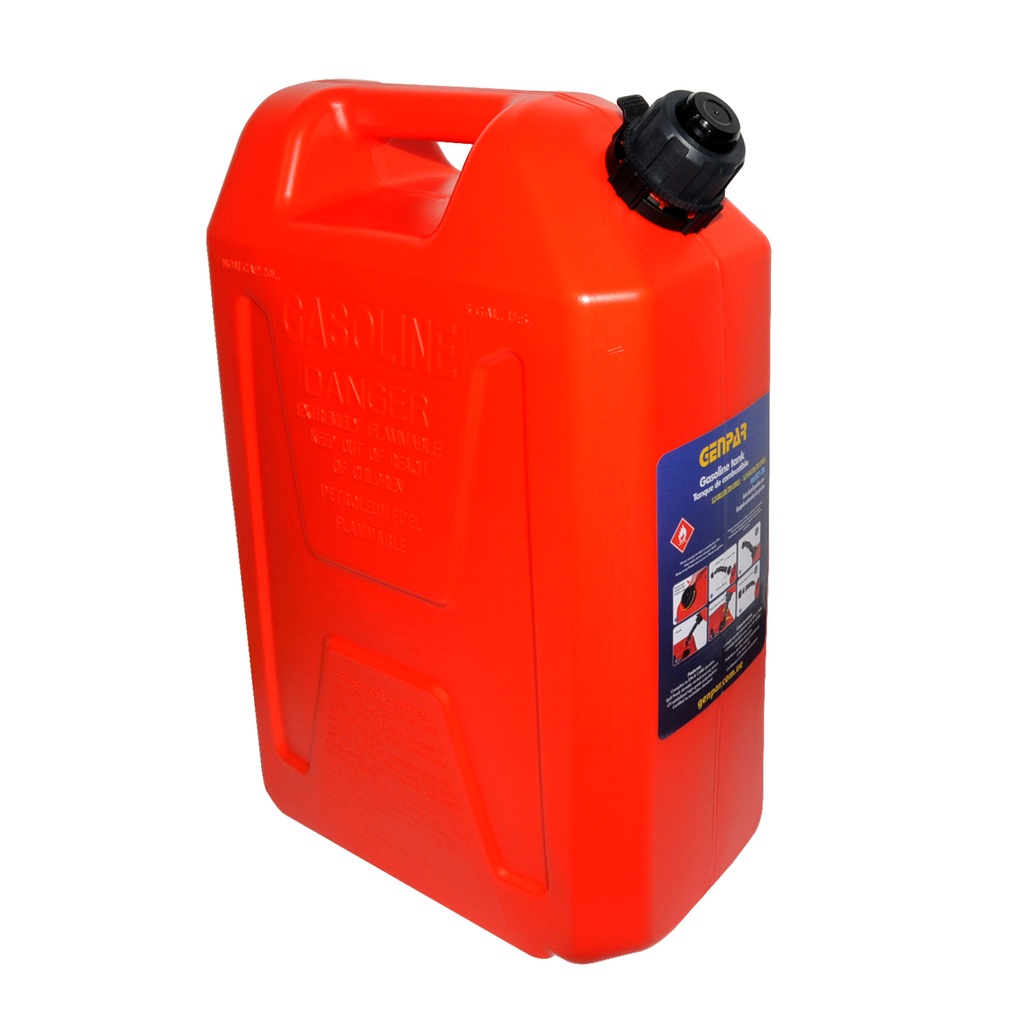 CARBOYA / BIDON MULTIPROPOSITO CAP. 20 LTS ROJO CON TAPA ANTIDERRAME REF. GCT-20L MARCA GENPAR