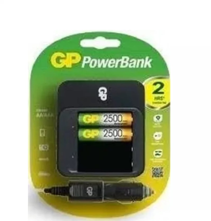CARGADOR DE BATERIA POWER BANK PARA BATERIAS NIMH AA Y AAA GPPB550US250CA-2LA2 REF. 136313 MARCA GP