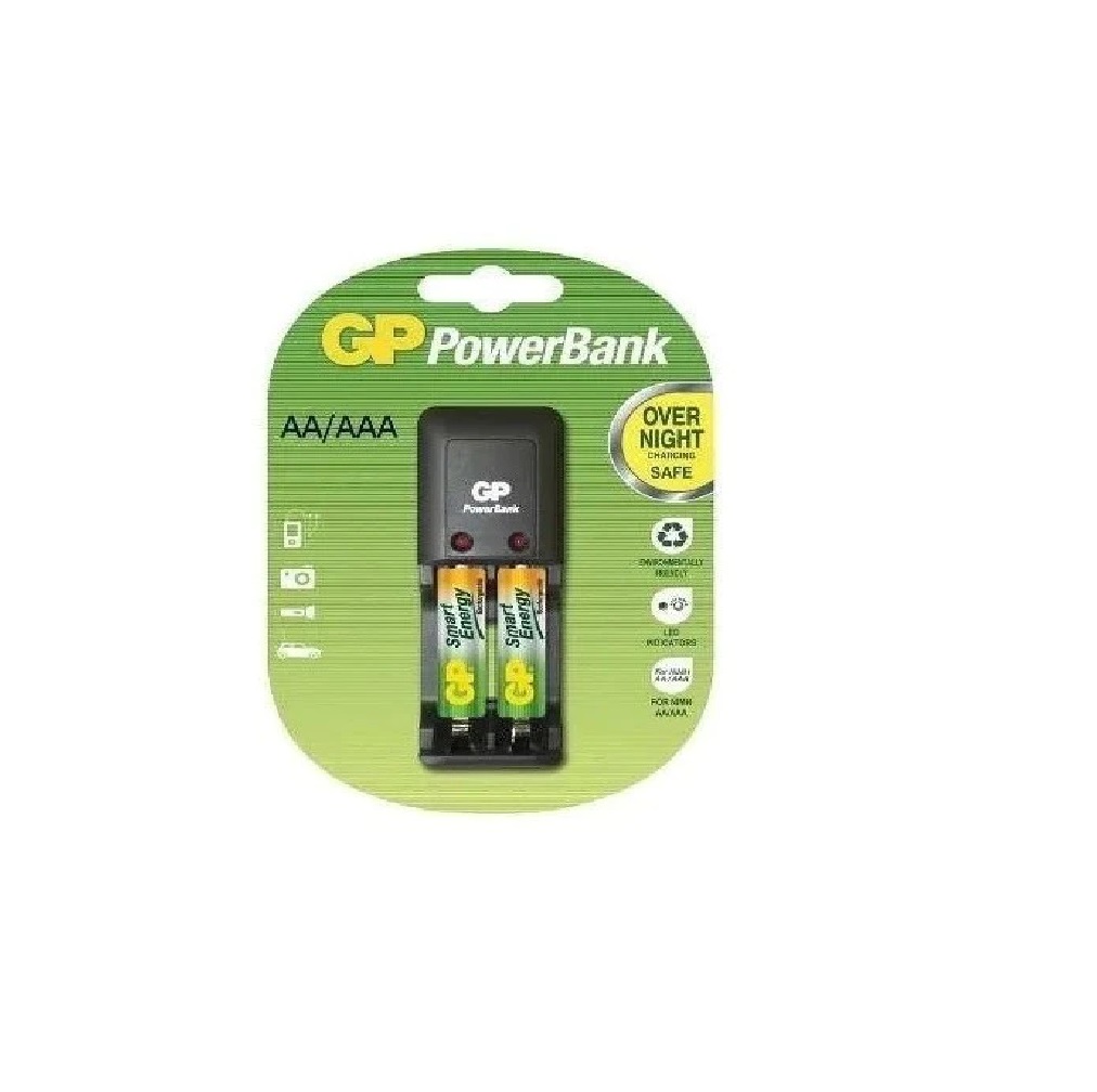CARGADOR DE BATERIA AAA CON 02 PILAS COD.PB330USN40SE-C2 REF.145773 MOD.PB330 MARCA GP