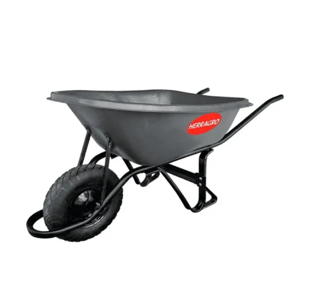 CARRETILLA DE CONSTRUCCION 100LTS ANTIPIN. (PLATON PLASTICO GRIS OSC.) REF.R5500 COD.003922 HERRAGRO