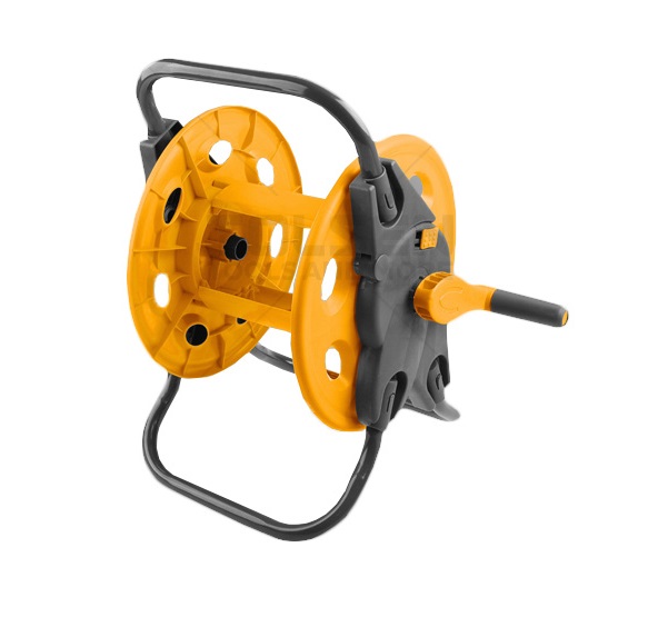 CARRETE DE MANGUERA - ADAPTABLE HASTA 1/2" X 45MTS - ASA PLEGABLE - MAT. PP REF. 57221 MARCA TOLSEN