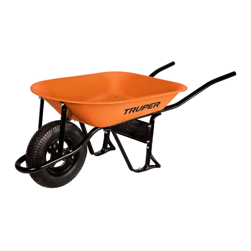 CARRETILLA DE CONSTRUCCION 65 LTS RUEDA NEUMATICA REFORZADA 16" MOD-CAT-45NM REF. 11740 MARCA TRUPER