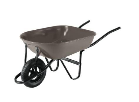 CARRETILLA DE CONSTRUCCION 80 LTS RUEDA NEUMATICA MOD-CAP-5NB COLOR GRIS REF. 20646 MARCA PRETUL