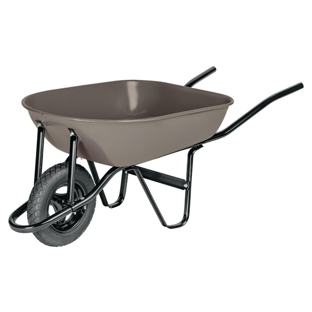 CARRETILLA DE CONSTRUCCION 80 LTS RUEDA NEUMATICA MOD-CAP-5NB COLOR GRIS REF. 20646 MARCA PRETUL