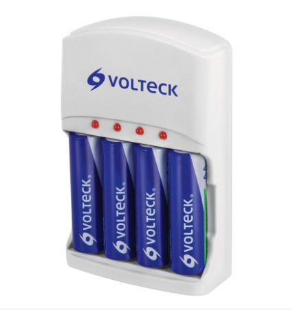 CARGADOR DE BATERIA 4 PILA AA MOD.CA-RE-9 REF.46045 MARCA VOLTECK