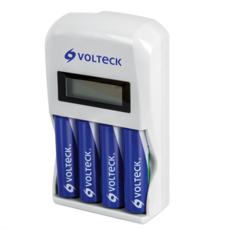 CARGADOR DE BATERIA 4 PILA AA MOD.CA-RE-10 REF.46046 MARCA VOLTECK