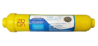 CARTUCHO MINERALIZADOR EN LINEA 10" SUPLEMENTO MINERAL/CONEXION ENTR-SAL 1/4 REF Z-T33T1 MARCA ZOWA