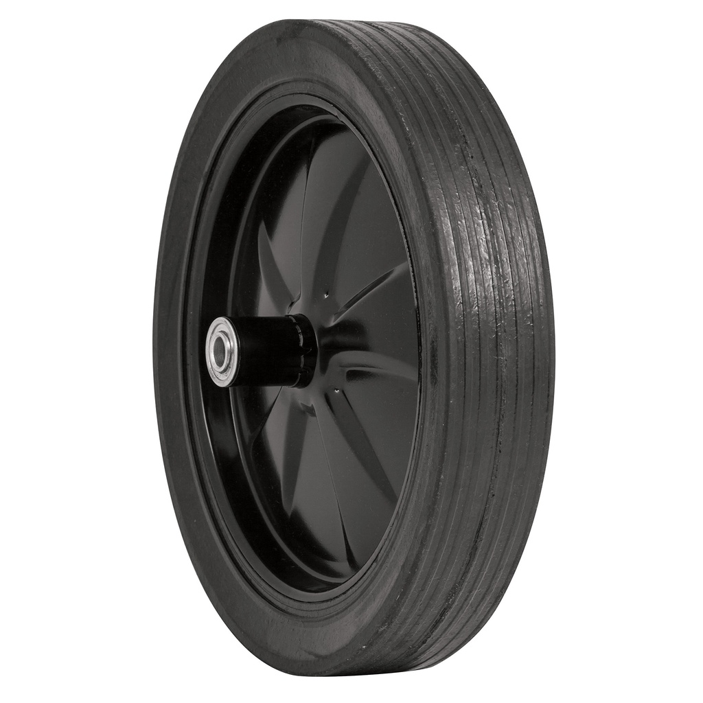 CAUCHO MACIZO DE 14" P/ CARRETILLA C/RIN - DE BOCINA - EJE 5/8" ( 15.8 MM ) REF. 11862 MARCA TRUPER