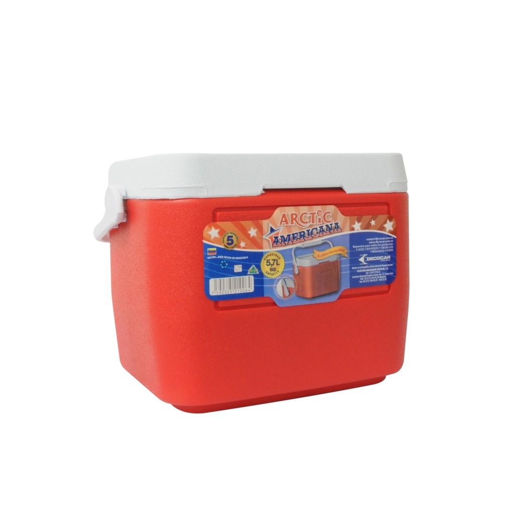 CAVA AMERICANA 6 QT 5.7 LTS COLOR ROJO 30.5 × 23 × 23 cm MARCA DECOCAR