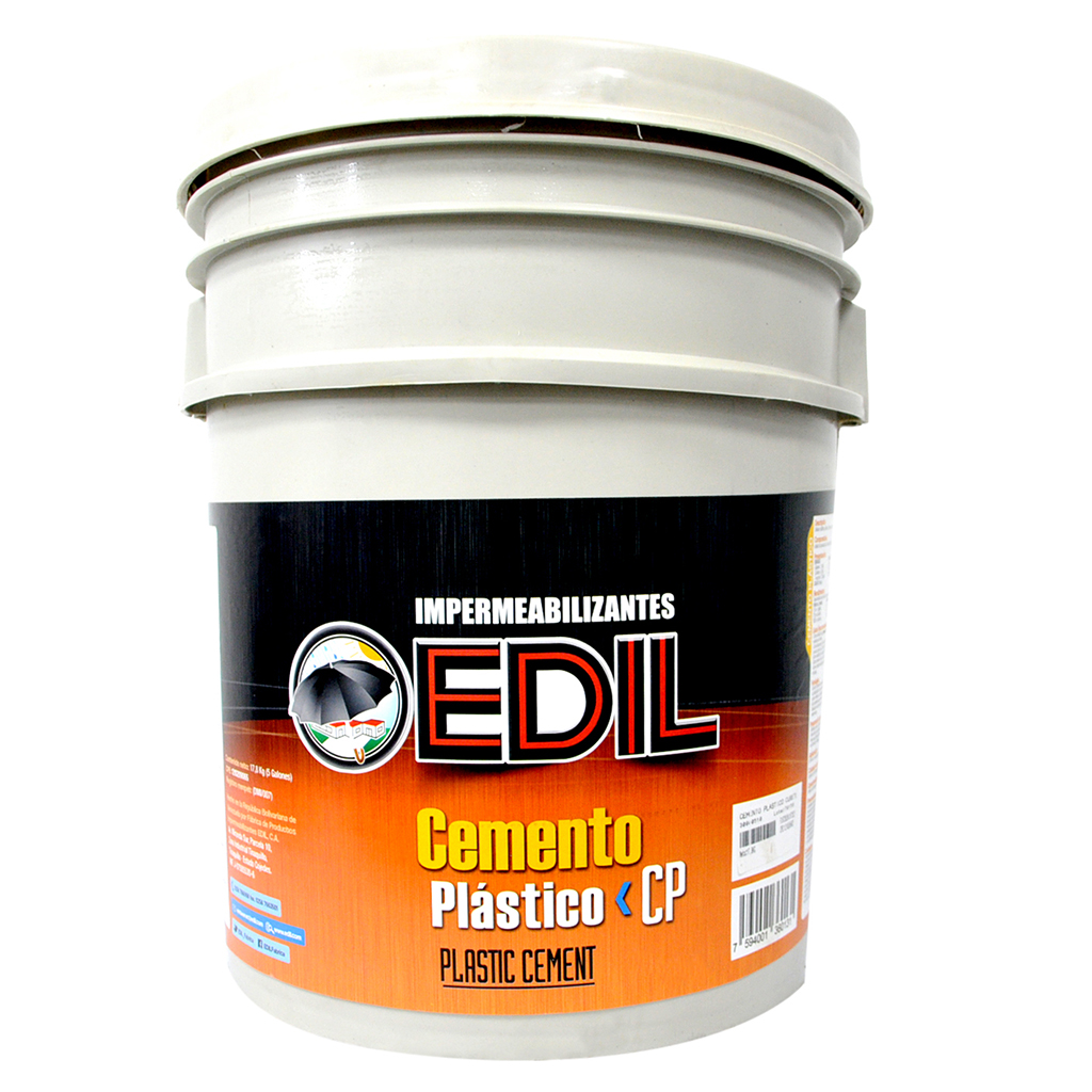 CEMENTO PLASTICO DURA CUÑETE 5 GL REF. 30800510 MARCA EDIL