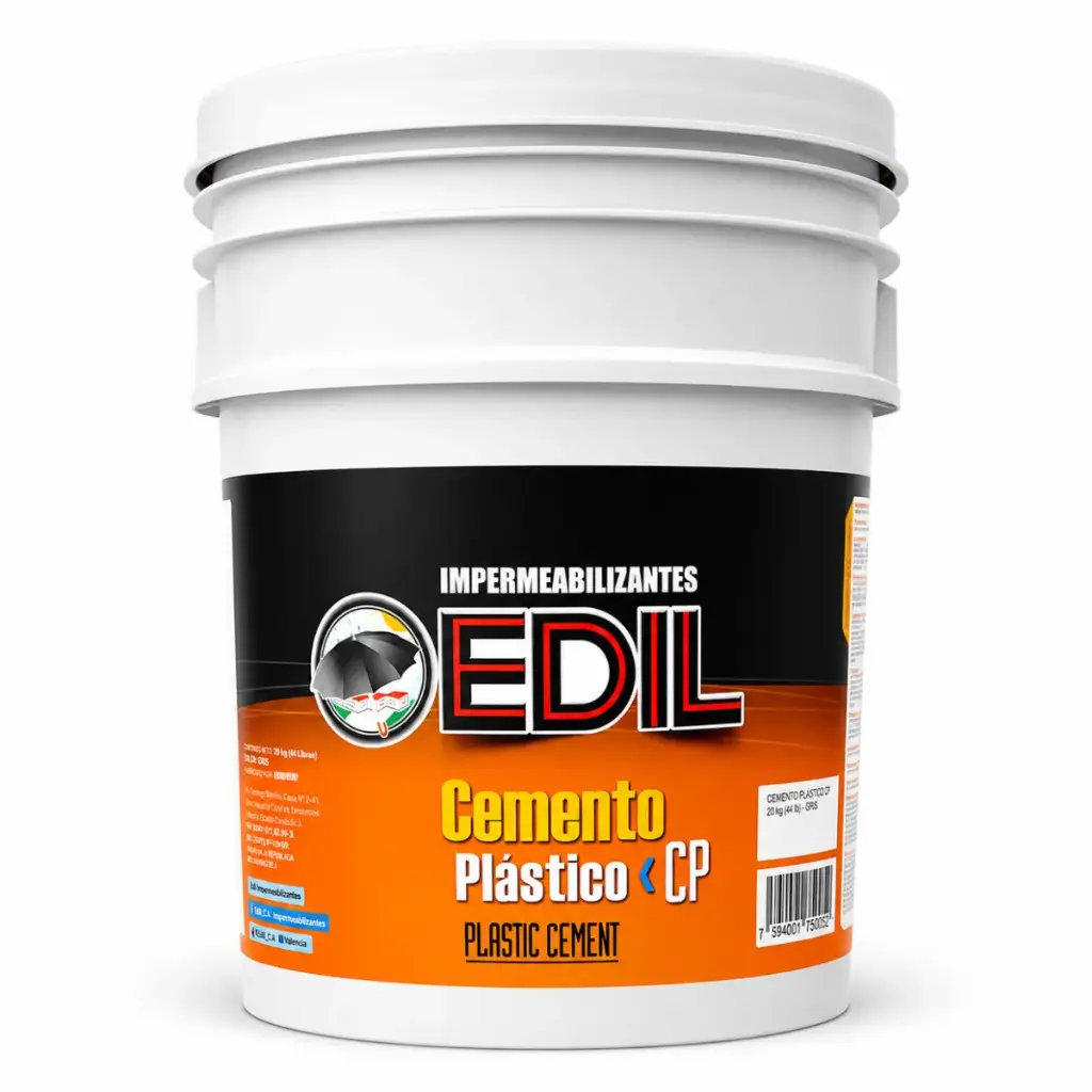 CEMENTO PLASTICO DURA CUÑETE 5 GL REF. 30800510 MARCA EDIL