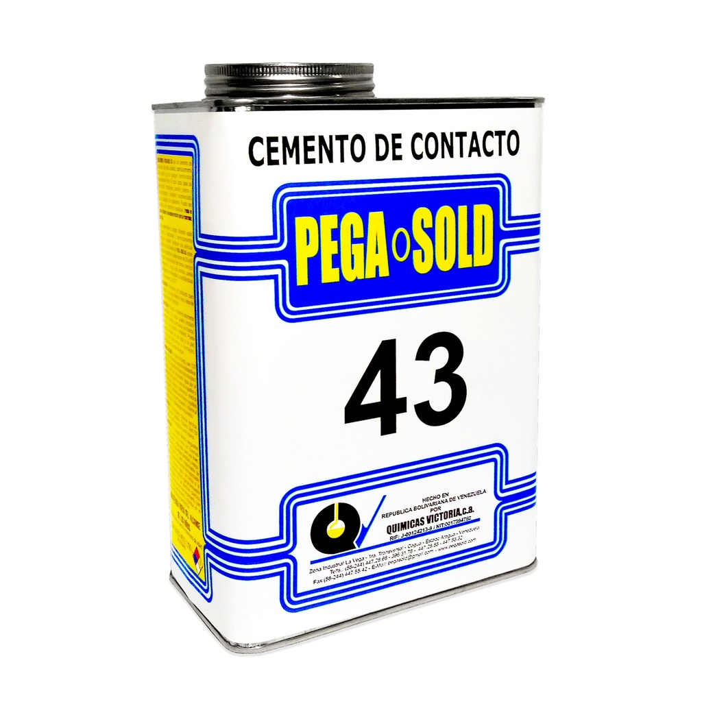 CEMENTO DE CONTACTO / PEGA N° 43 - LATA DE 5 GL 18.50 LTS REF. 75922034300021 MARCA PEGA SOLD