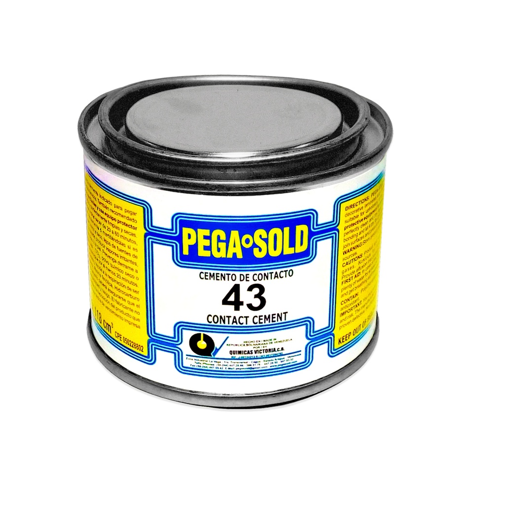 CEMENTO DE CONTACTO / PEGA N° 43 - 1/32 DE GL 118 ML REF. 7592203430515 MARCA PEGA SOLD