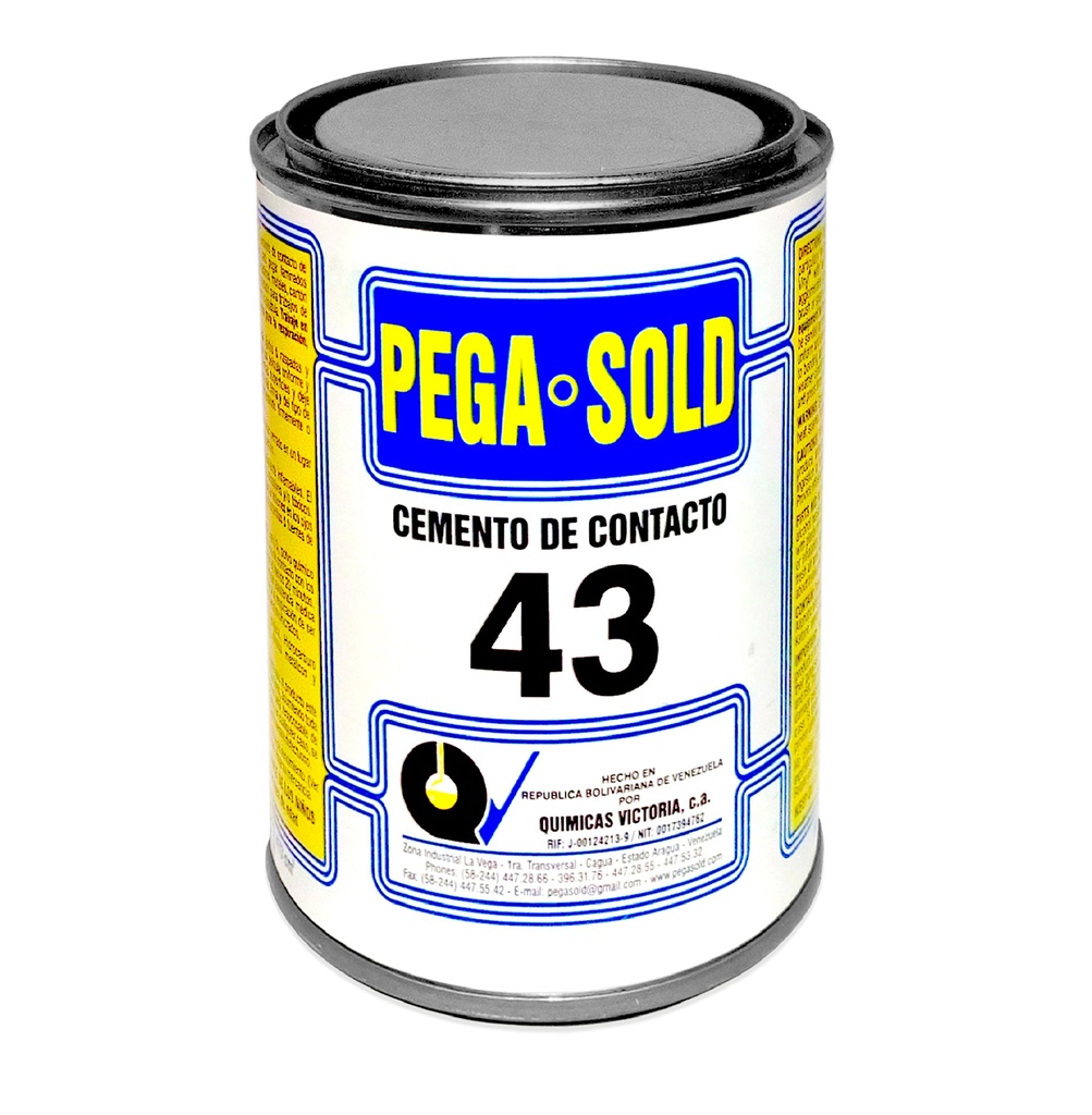 CEMENTO DE CONTACTO / PEGA N° 43 - 1/8 DE GL 473 ML REF. 7592203430522 MARCA PEGA SOLD