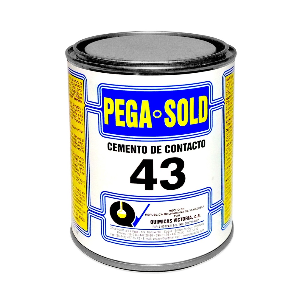 CEMENTO DE CONTACTO / PEGA N° 43 - 1/4 DE GL 946 ML REF. 7592203430539 MARCA PEGA SOLD