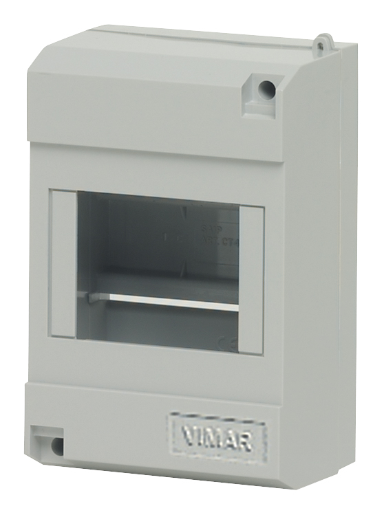 TAPA / CENTRALITA SUPERFICIAL 4 MODULOS SIN PUERTA IP40 COLOR GRIS REF. V50004 / 078710 MARCA VIMAR