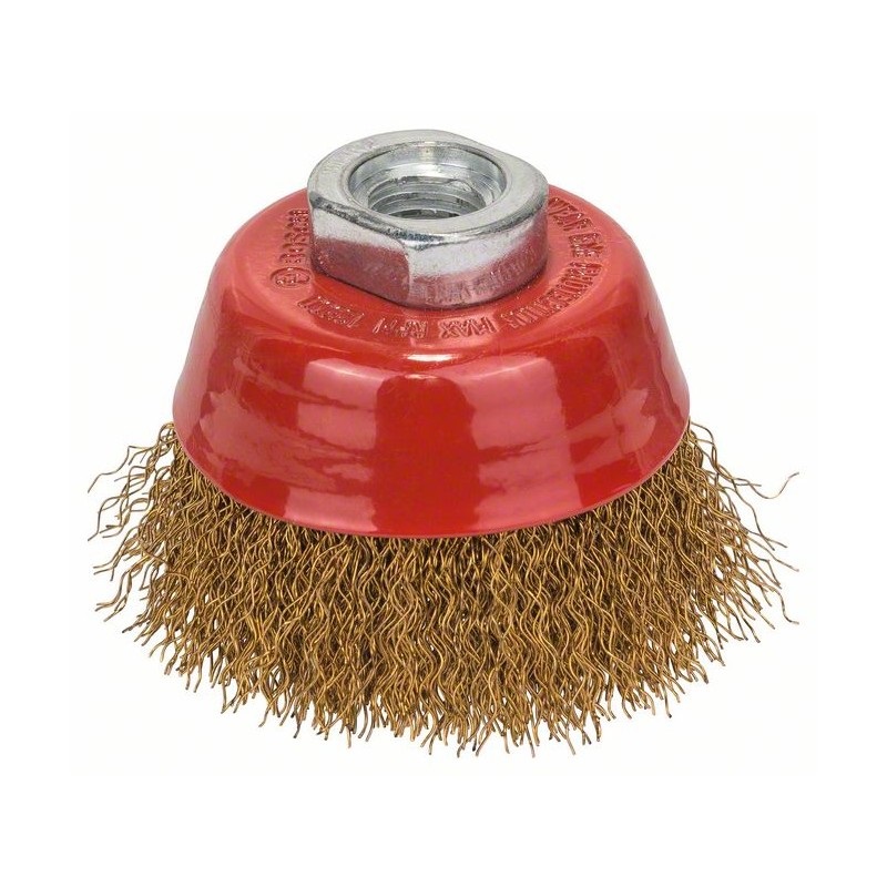 CEPILLO DE COPA LATON ONDULADO M14 2" 70 MM X 0,3MM REF. 1608614020 / 876290 / 003131 MARCA BOSCH