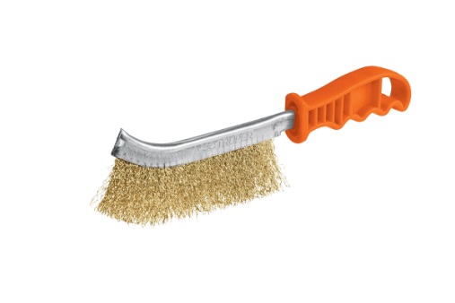 CEPILLO DE ALAMBRE 10" CURVO ALAMBRE ACERO LATONADO REF.510184 MARCA BUFFALO