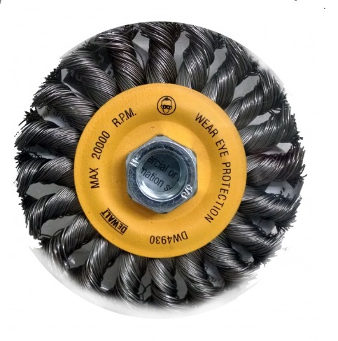 CEPILLO CIRCULAR TRENZADO 4" X 1/2" X 5/8" ACERO AL CARBONO DE 0.50MM REF. DW-4930 MARCA DEWALT