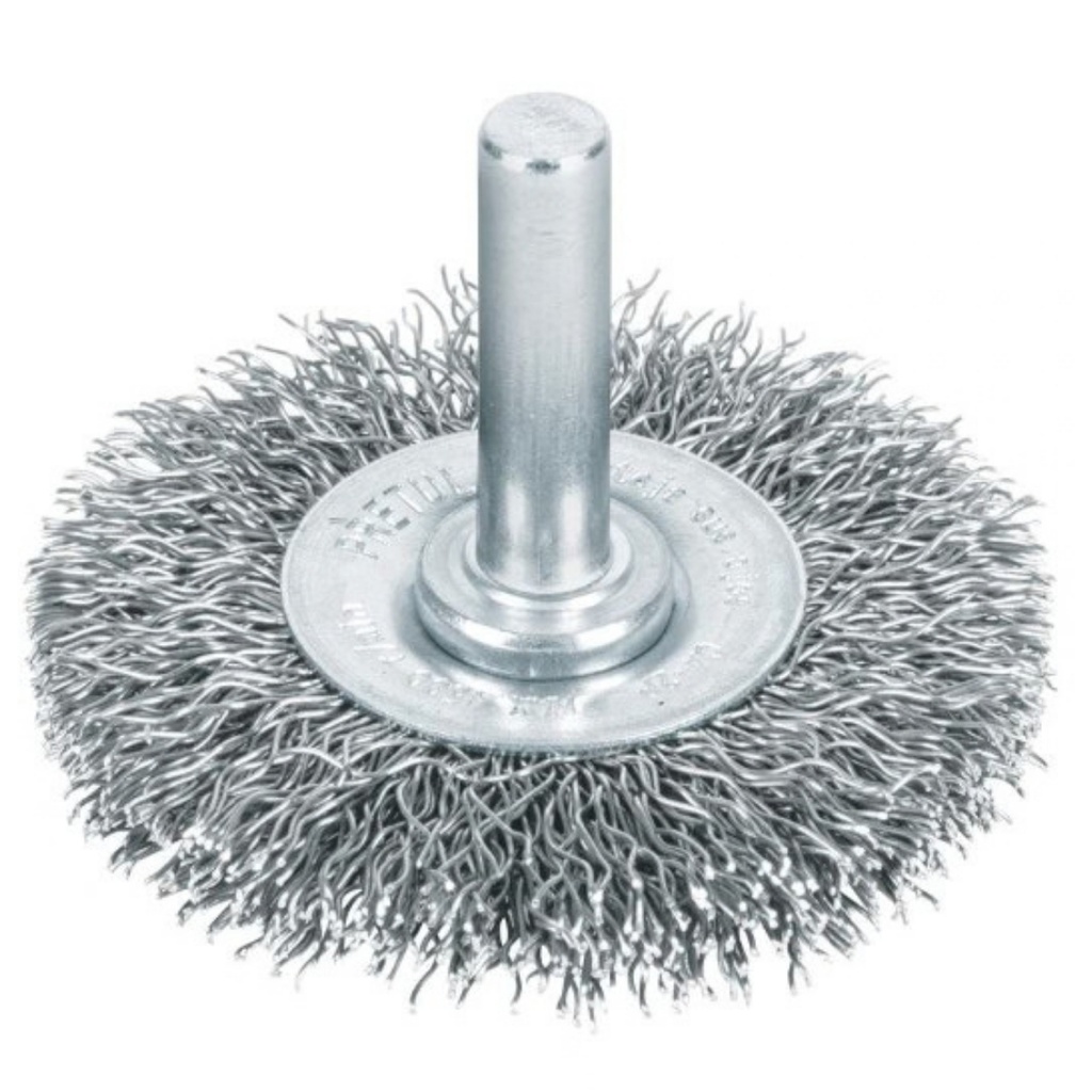 CEPILLO DE ALAMBRE CIRCULAR C/EJE 1/4 X 2" CAL.0.3 MM 4500 RPM MOD.CA-2P REF. 21002 MARCA PRETUL