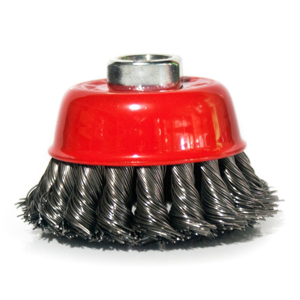 CEPILLO DE COPA 3" X 5/8" A/C DE 50MM TRENZADO 608152-0808M REF. 8003100 MARCA STRUGGER
