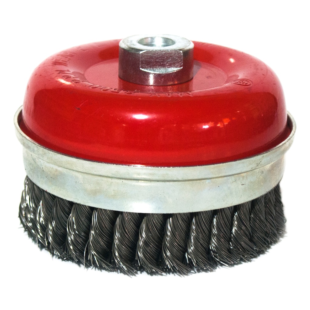 CEPILLO DE COPA TRENZADO 6" X M14 ACERO AL CARBONO DE 50 MM REF. 8003205 MARCA STRUGGER