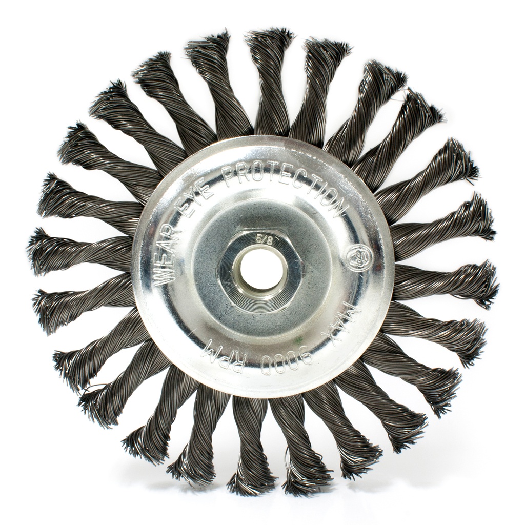 CEPILLO CIRCULAR TRENZADO 6" X 1/2" X 5/8" A/C DE 50MM REF. 8003500 MARCA STRUGGER