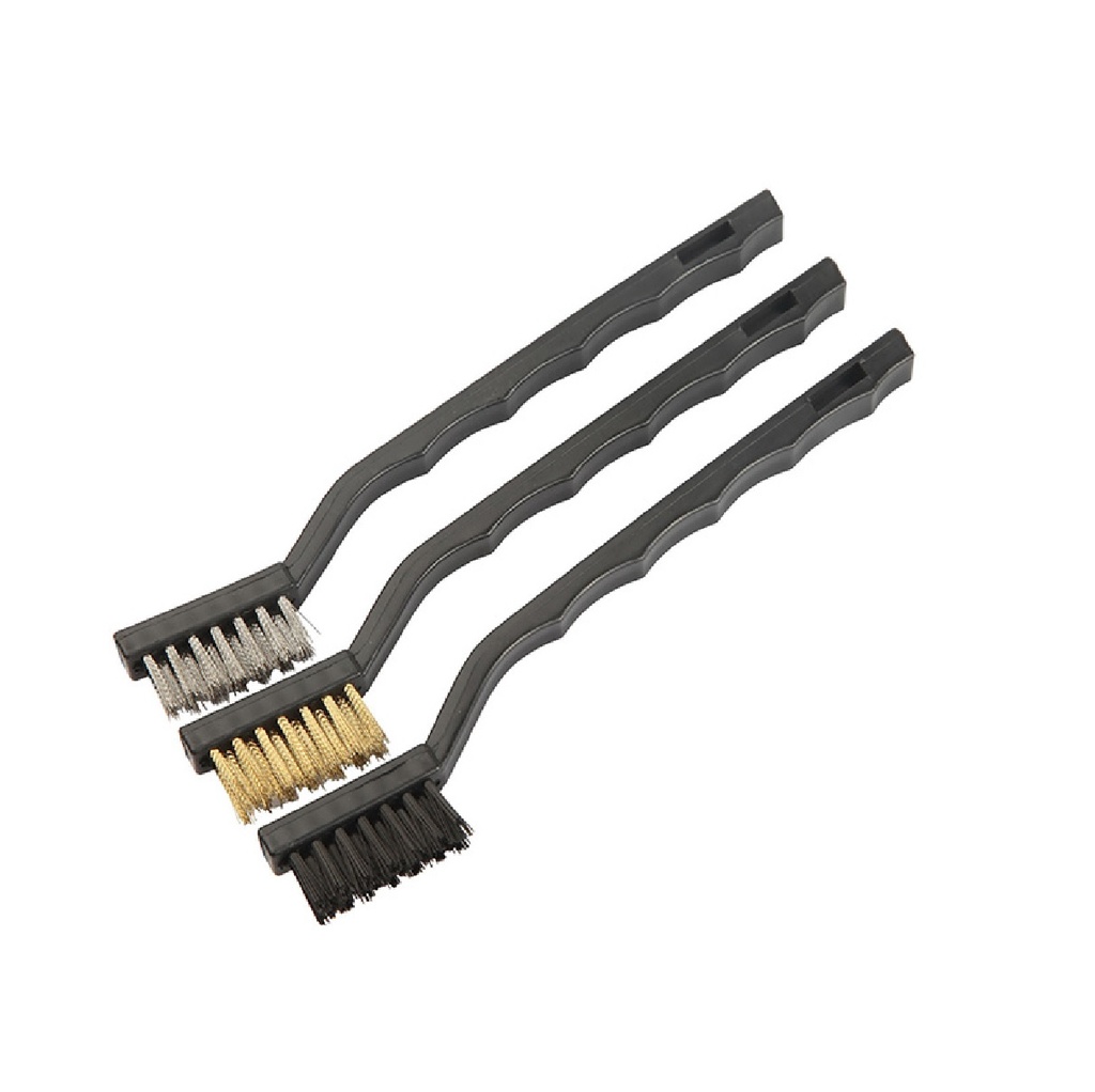 JUEGO DE 3 CEPILLOS DE ALAMBRE DE 3 LINEAS 180MM DE NILON REF: 32059 MARCA TOLSEN